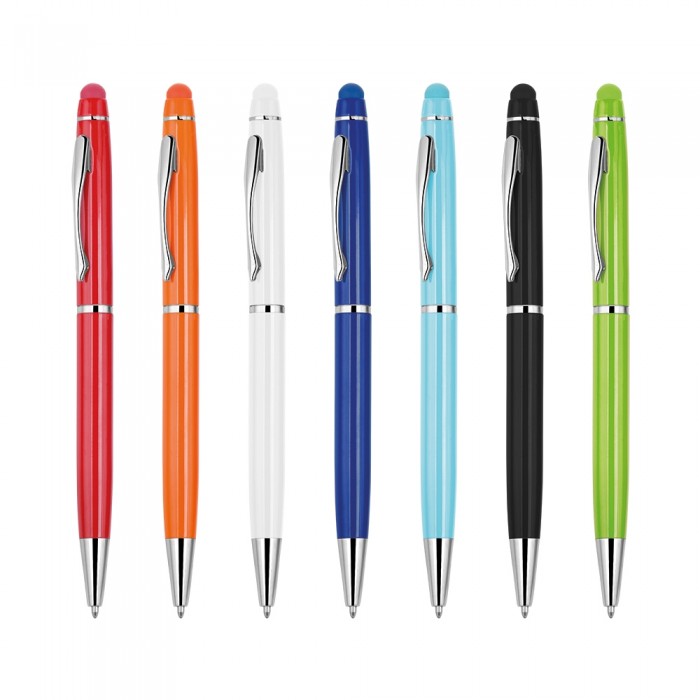 Touchpen Özellikli Çevirmeli Metal Tükenmez Kalem