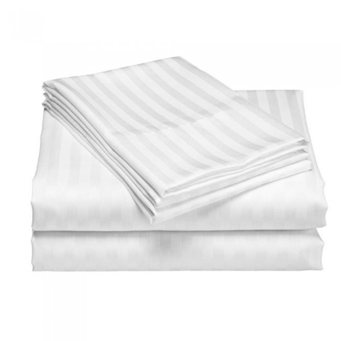 Polycoton 82 Tel Saten Dik Çizgili Çarşaf 160x280